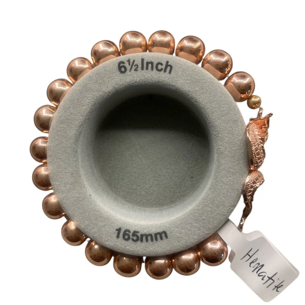 Rose Gold Hematite, Dragon,Stretch, Bracelet - Picture 3 of 6